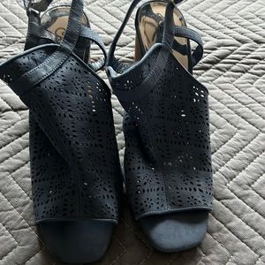 Carlos wedge blue suede sandals 10m